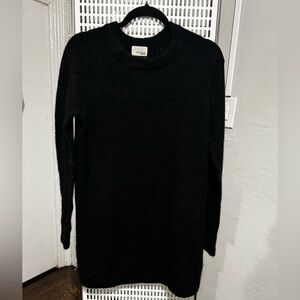 Aritzia Wilfred Free Womens Wool Alpaca Blend Crewneck Sweater Dress Small Black